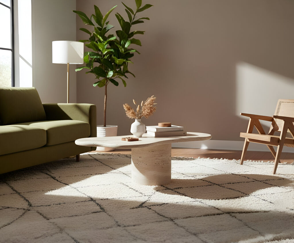 Ancona Traverten Orta Sehpa - 1