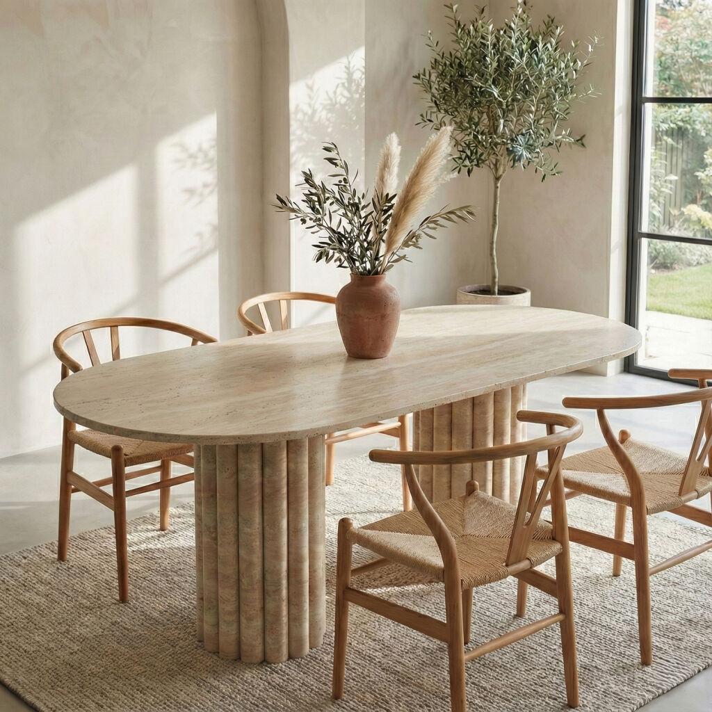 Armenia Traverten Yemek Masası - 1