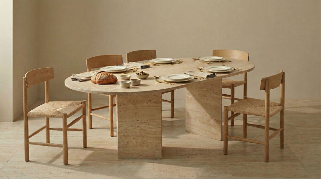 Barinas Traverten Yemek Masası - 2