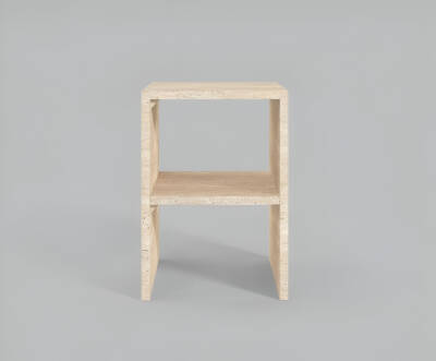 Bedy Traverten Yan Sehpa  - 2