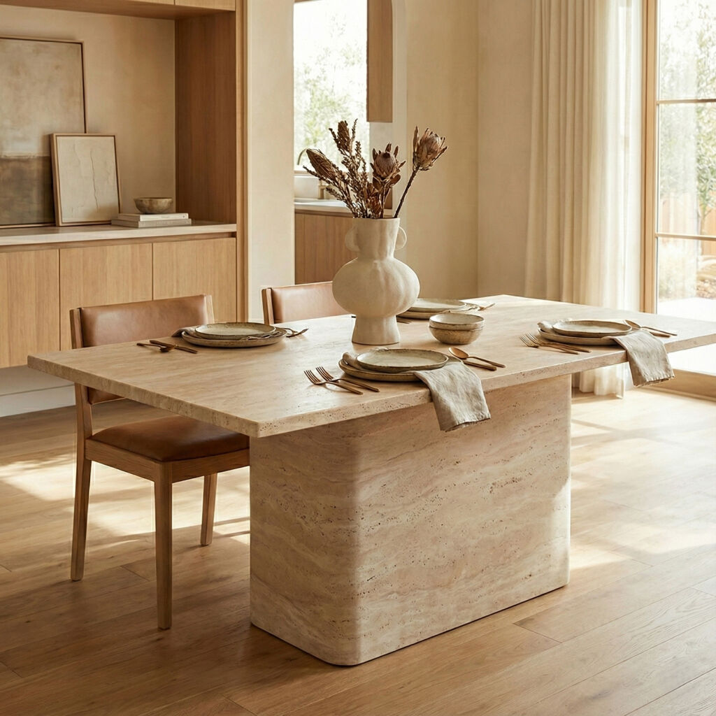 Bello Traverten Yemek Masası - 1