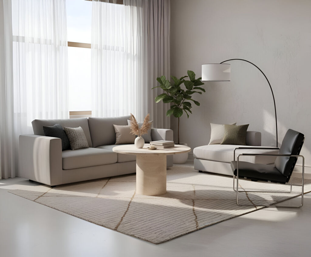 Cuneo Traverten Orta Sehpa - 1