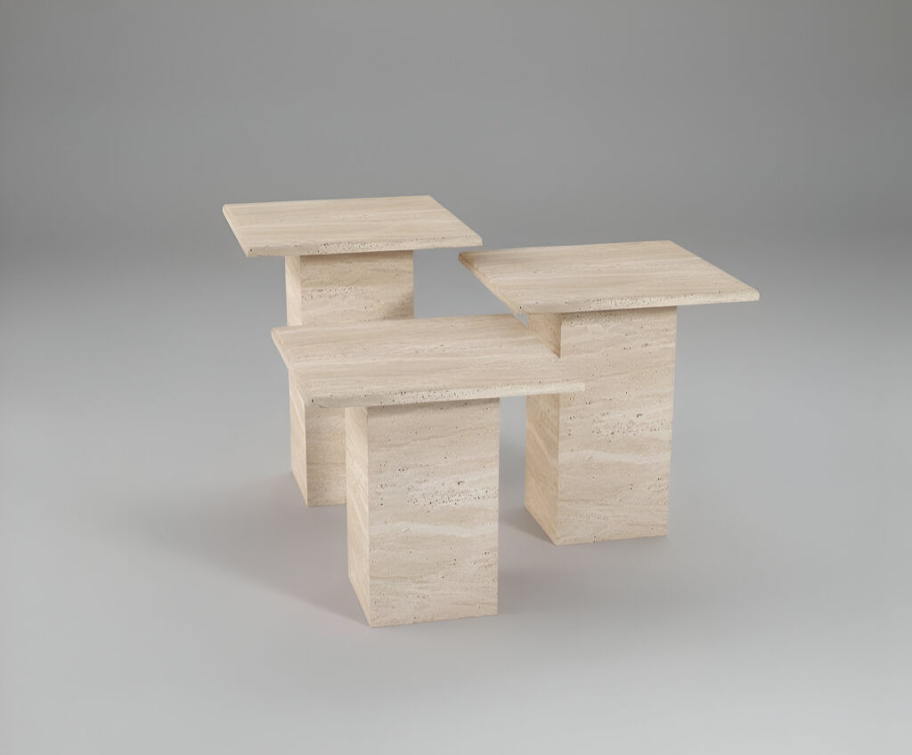 Delph Traverten Yan Sehpa - 2