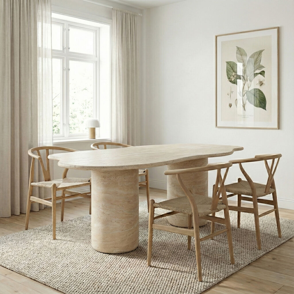 Dolores Traverten Yemek Masası - 1