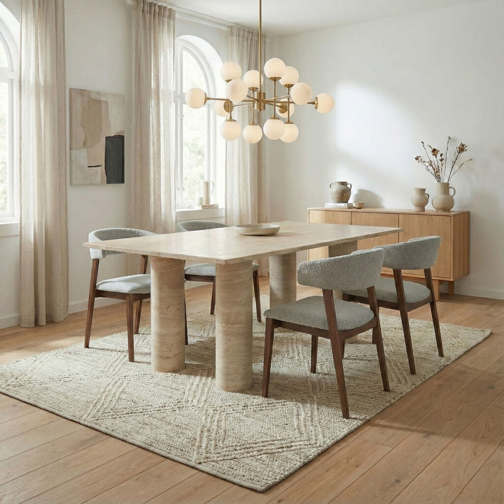 Florida Traverten Yemek Masası - 1