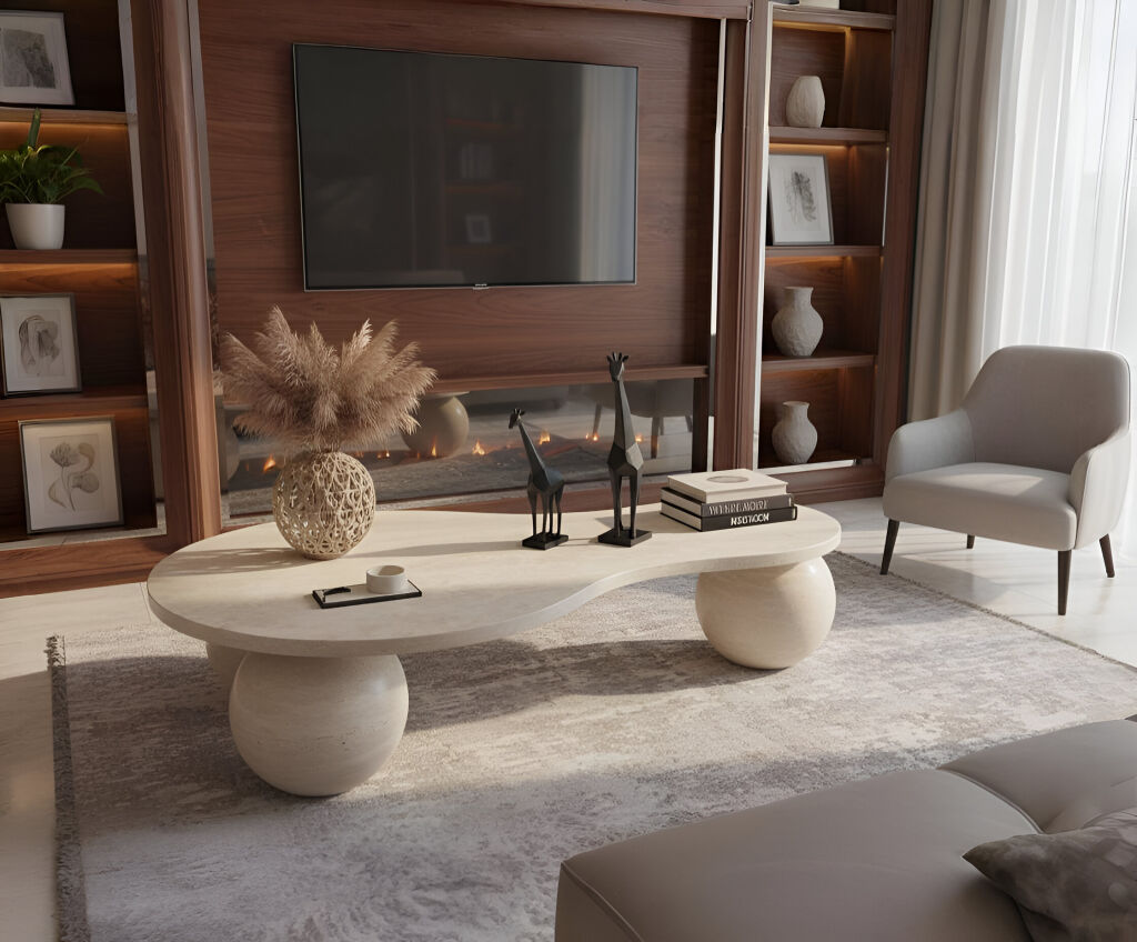 Giglio Traverten Orta Sehpa - 1