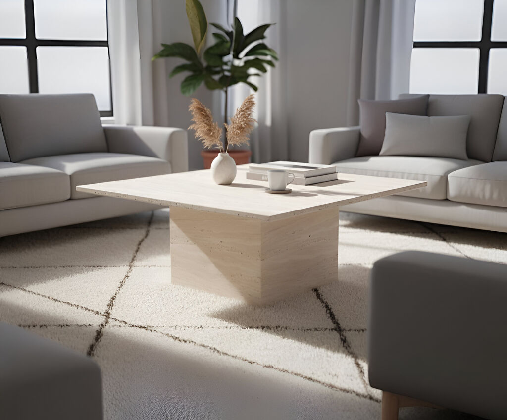 Hellin Traverten Orta Sehpa - 1