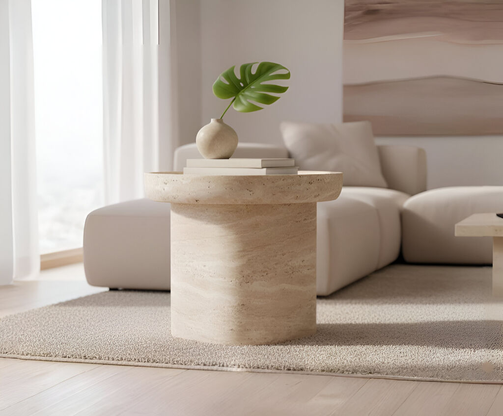 Labbe Traverten Yan Sehpa - 1