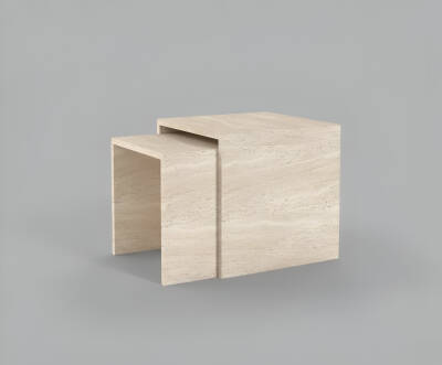 Lamine Traverten Yan Sehpa - 2