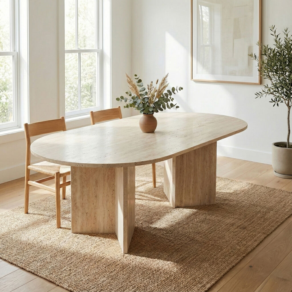 Lanus Traverten Yemek Masası - 1