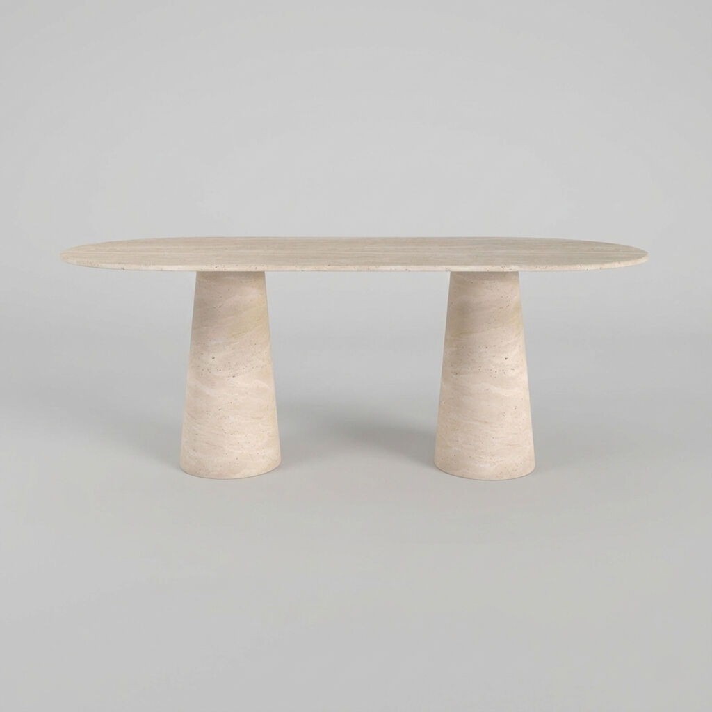 Lapin Traverten Yemek Masası - 2