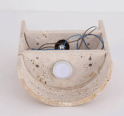 LULE Traverten Silindirik Duvar Apliği - 3