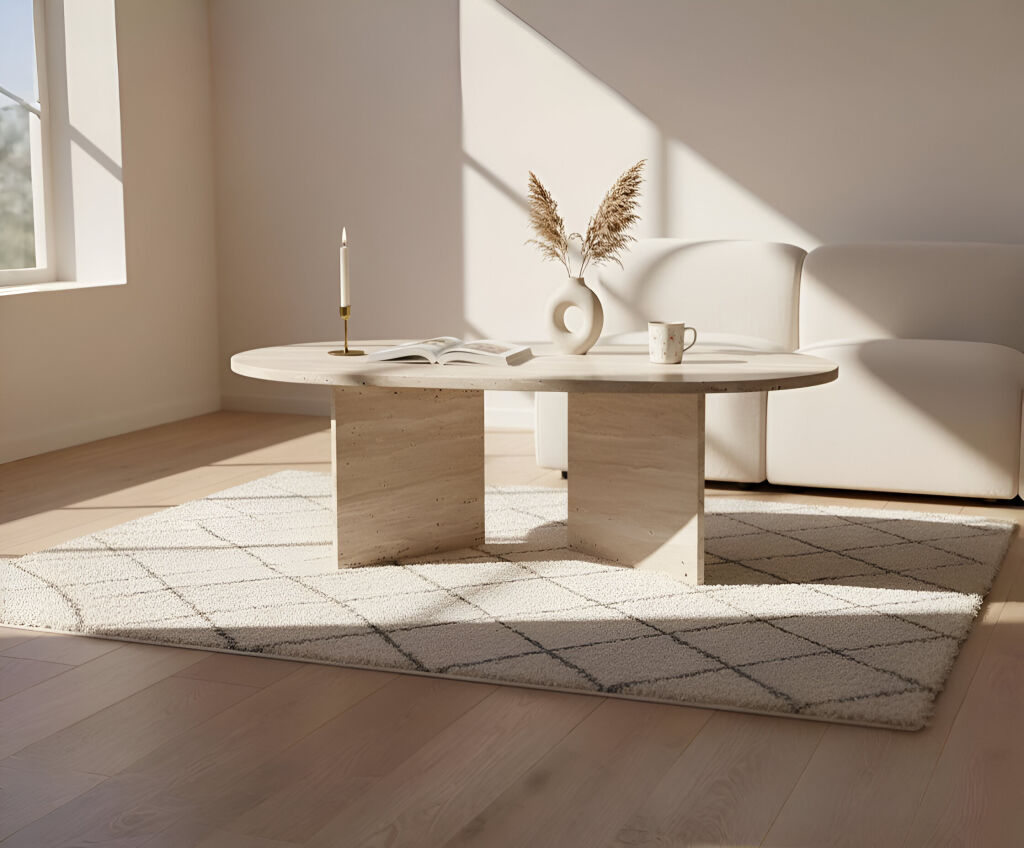 Nuoro Traverten Orta Sehpa - 1