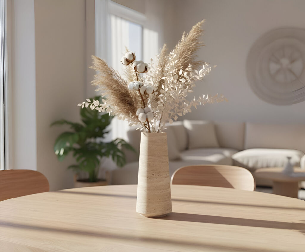 Olena Traverten Uzun Vazo  - 1