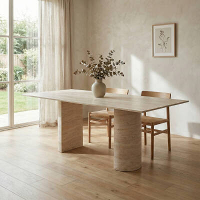 Olivos Traverten Yemek Masası