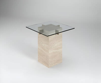 Olla Traverten Yan Sehpa - 2