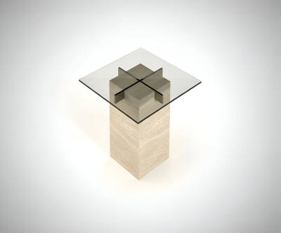 Olla Traverten Yan Sehpa - 4