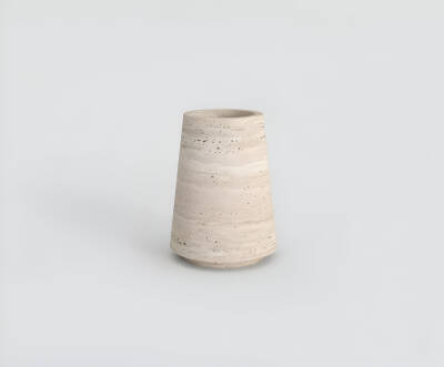 Paflogonya Traverten Kısa Vazo - 2