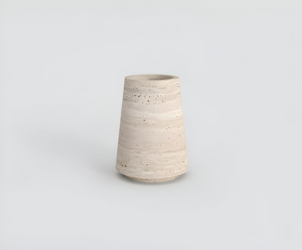 Paflogonya Traverten Kısa Vazo - 2