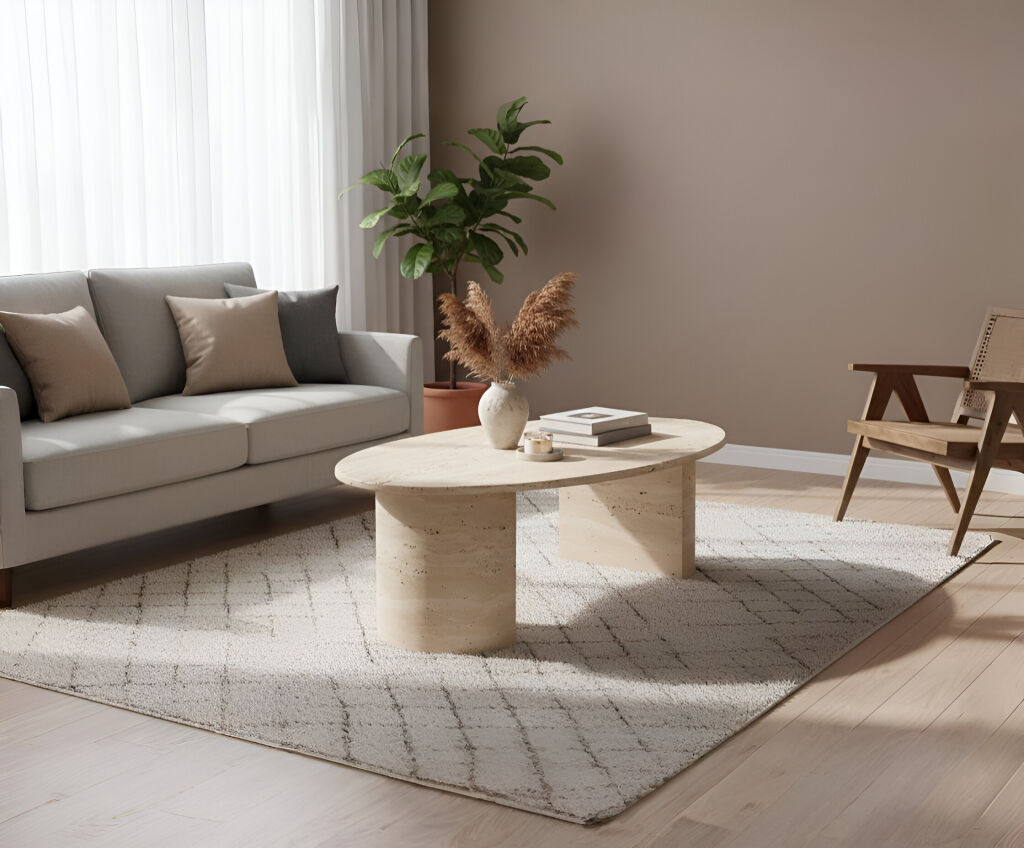 Parma Traverten Orta Sehpa - 1