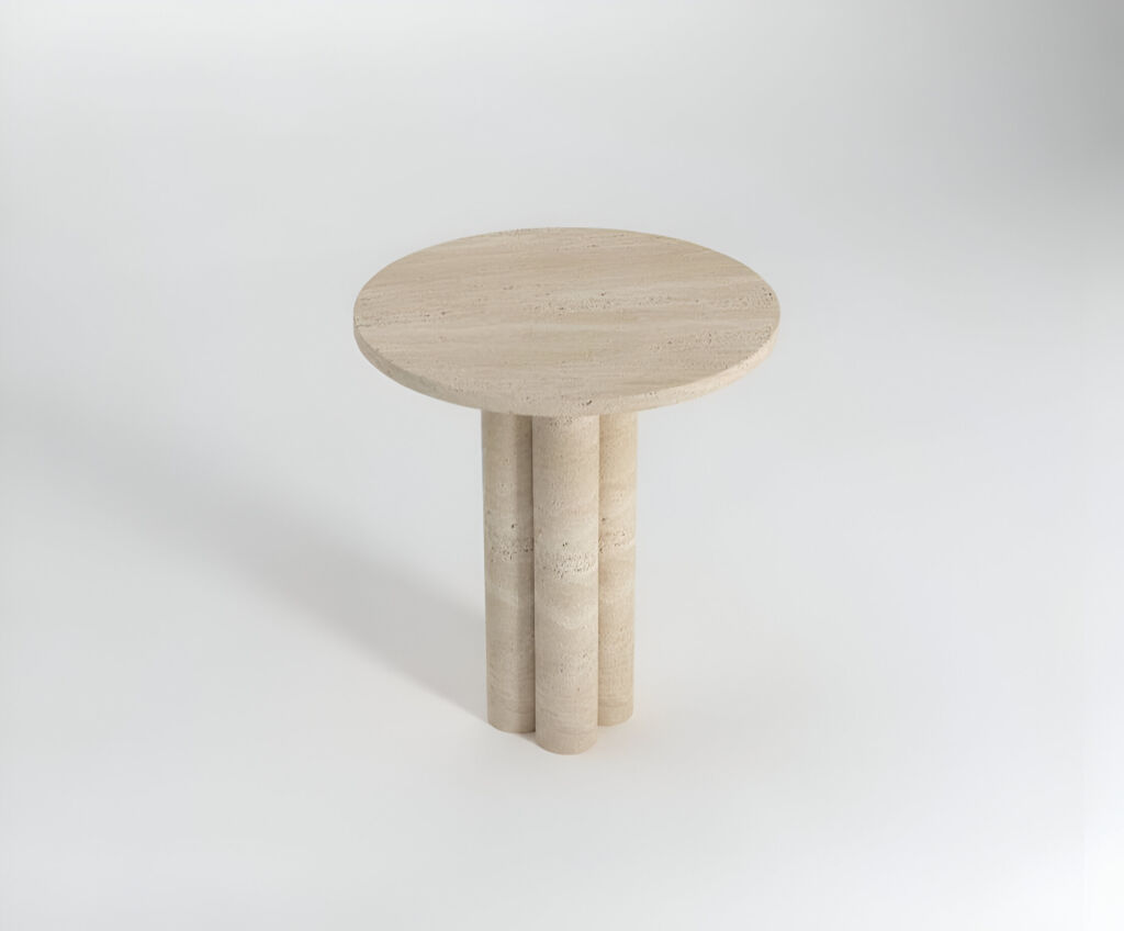 Peçora Traverten Yan Sehpa - 2