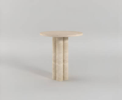 Peçora Traverten Yan Sehpa - 3