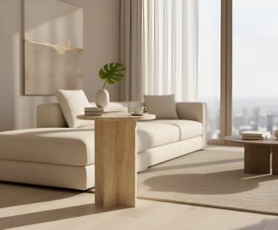 Penza Traverten Yan Sehpa