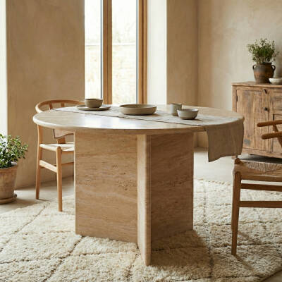 Petare Traverten Yemek Masası