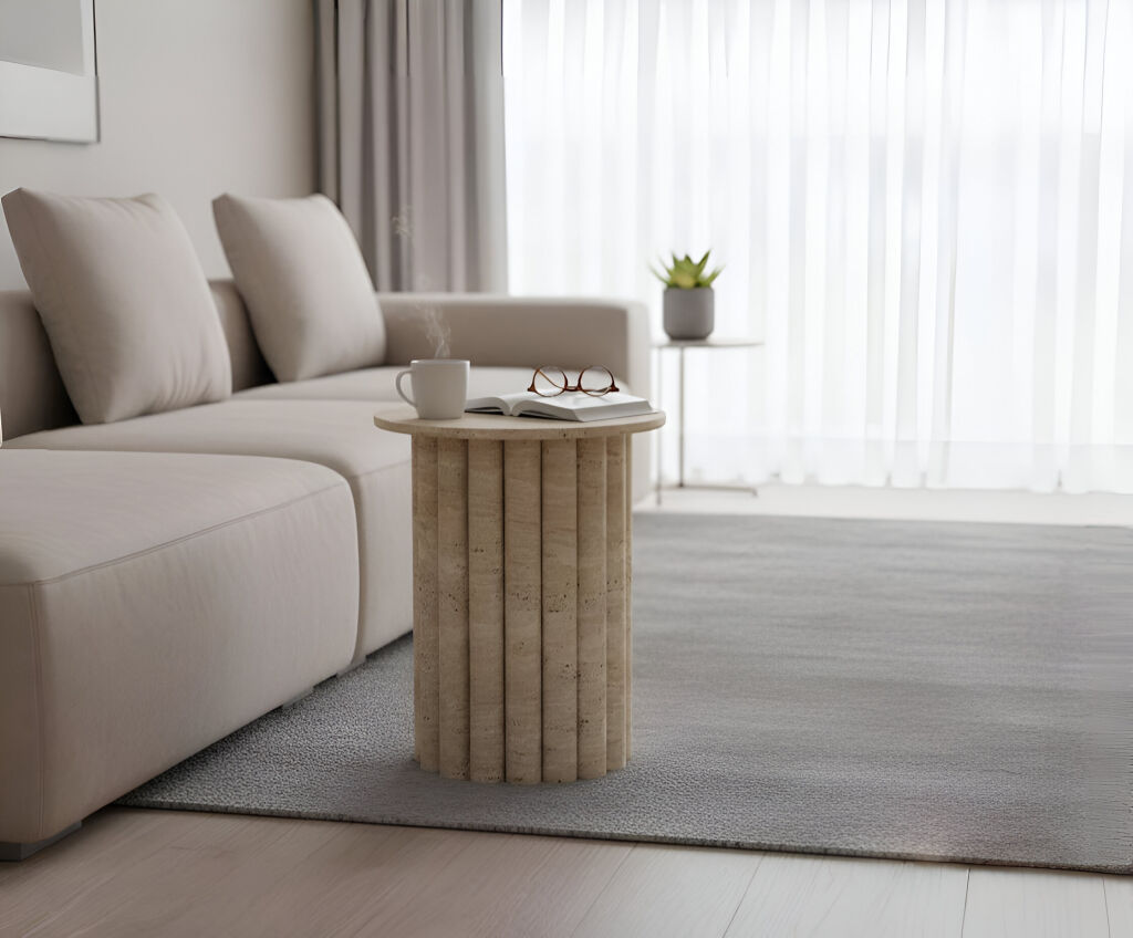 Pety Traverten Yan Sehpa - 1