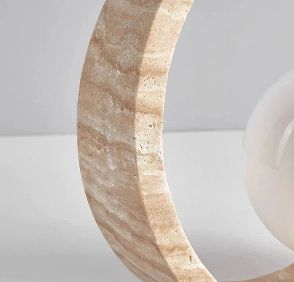 RIGA Traverten Dairesel Masa Aydınlatması - 2