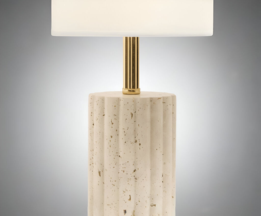 Santiago Traverten Abajur  - 2