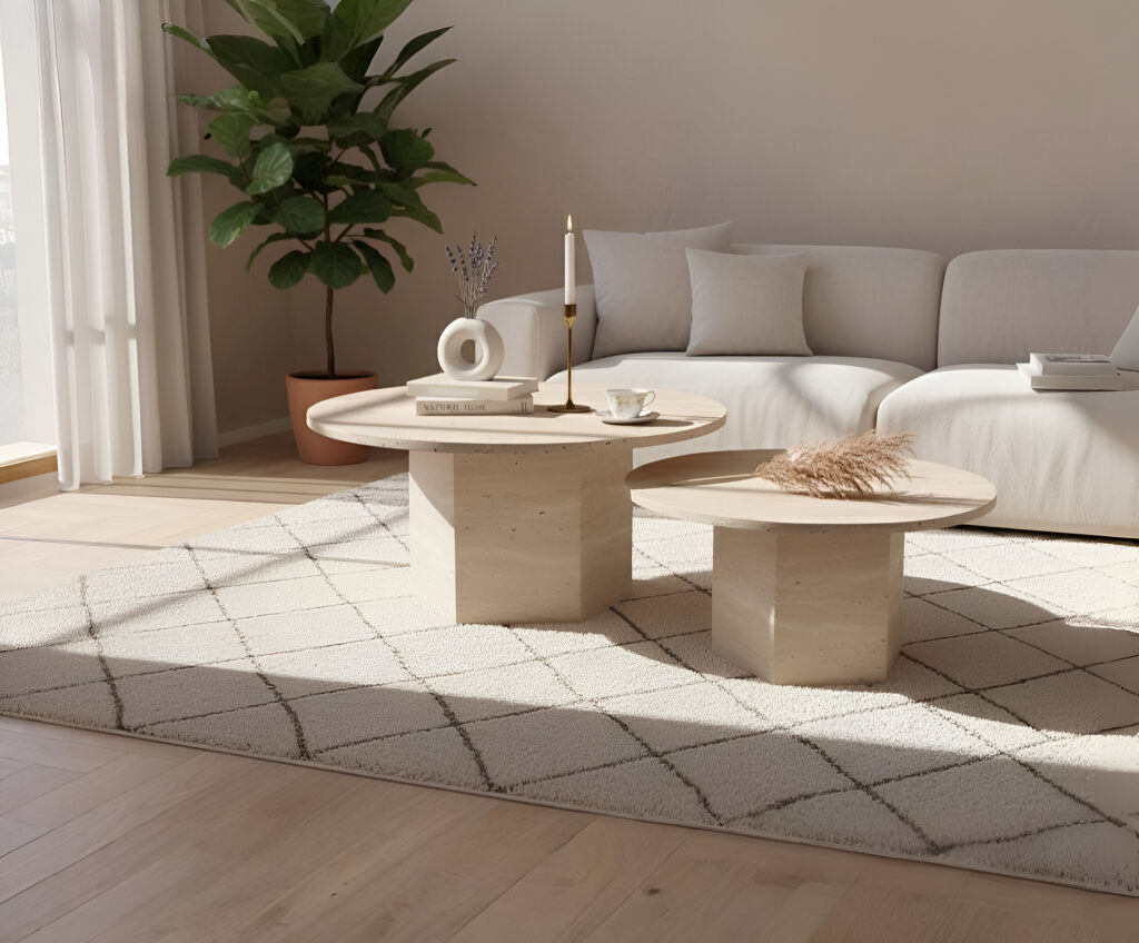 Sassari Traverten Orta Sehpa - 1