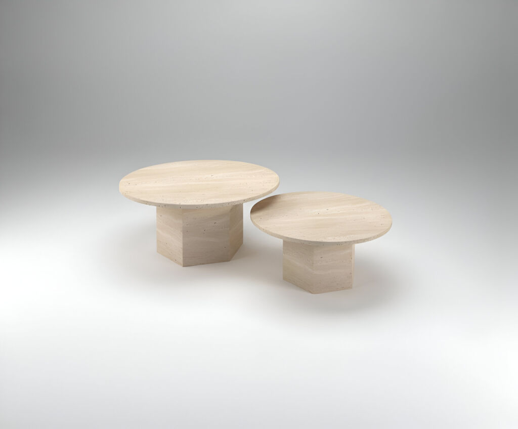 Sassari Traverten Orta Sehpa - 2