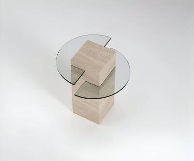 Sileto Traverten Yan Sehpa  - 3