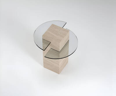 Sileto Traverten Yan Sehpa  - 4