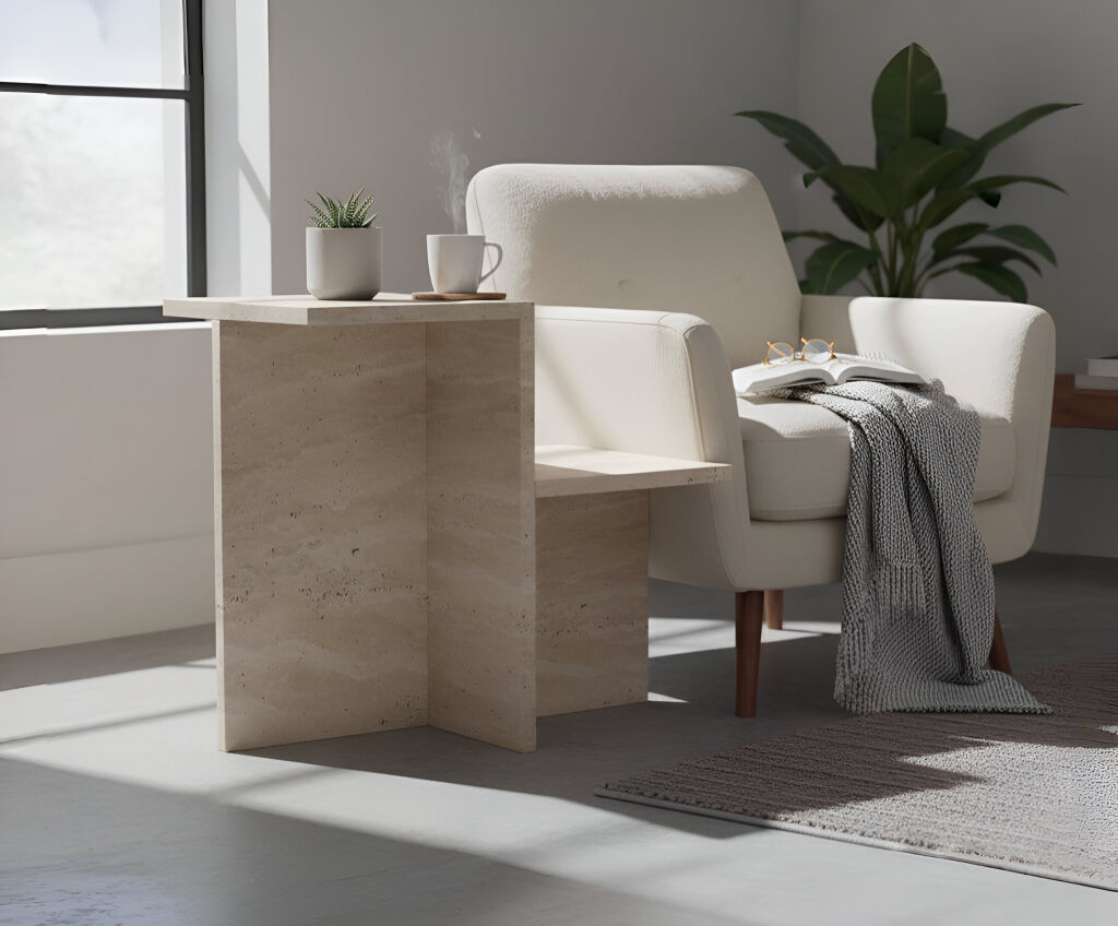 Sofya Traverten Yan Sehpa  - 1