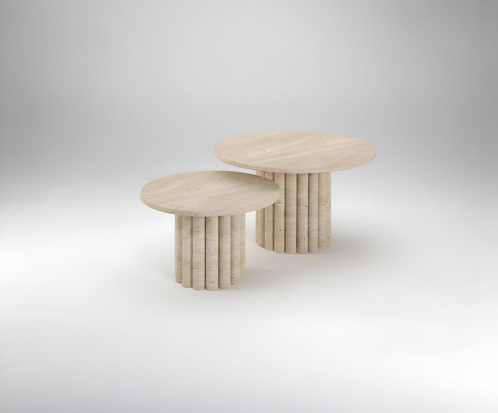 Trento Traverten Orta Sehpa - 2