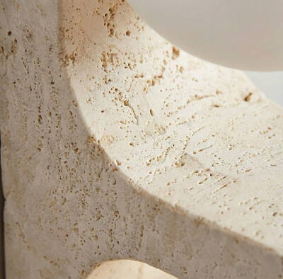 UNA Traverten Çift Küreli Duvar Apliği - 2