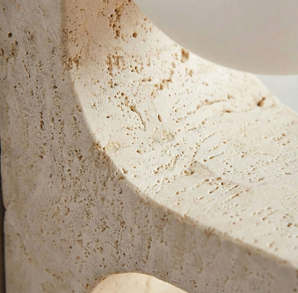 UNA Traverten Çift Küreli Duvar Apliği - 2