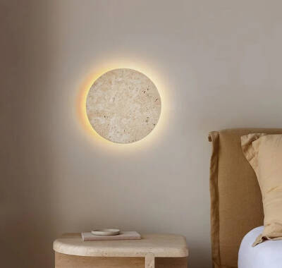 VAASA Traverten Dairesel Duvar Apliği