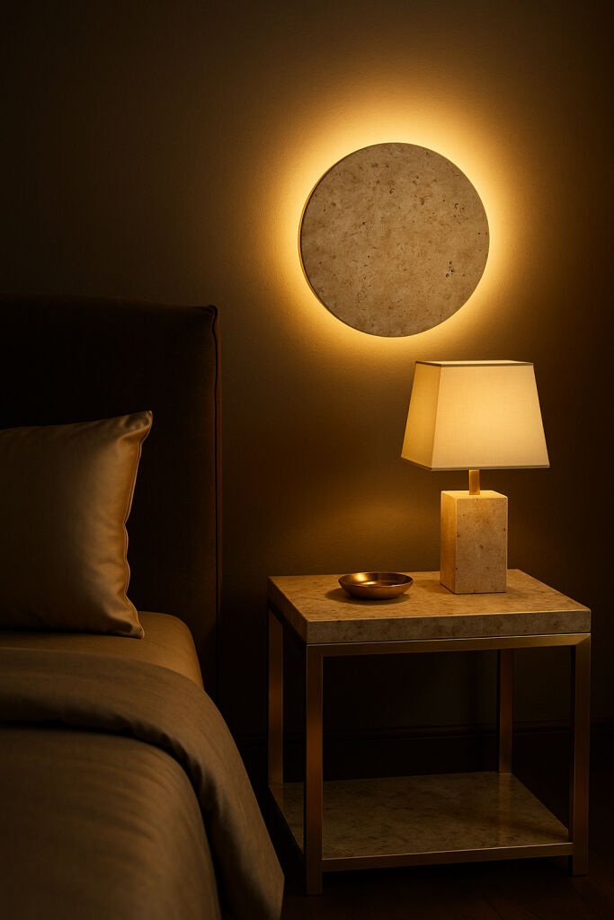 VAASA Traverten Dairesel Duvar Apliği - 5