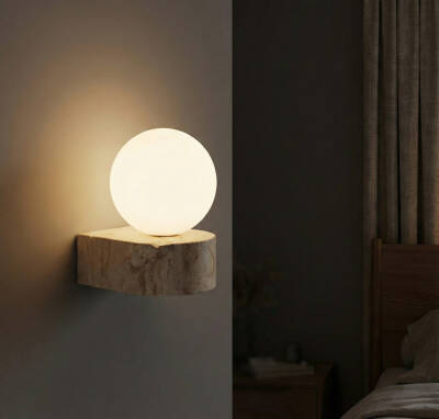 VANERN Traverten Raflı Küre Duvar Apliği - 4