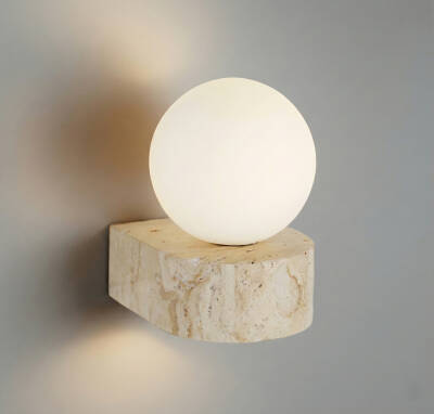 VANERN Traverten Raflı Küre Duvar Apliği - 5