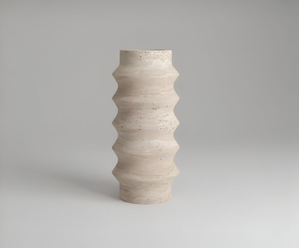 Yumen Traverten Vazo  - 3